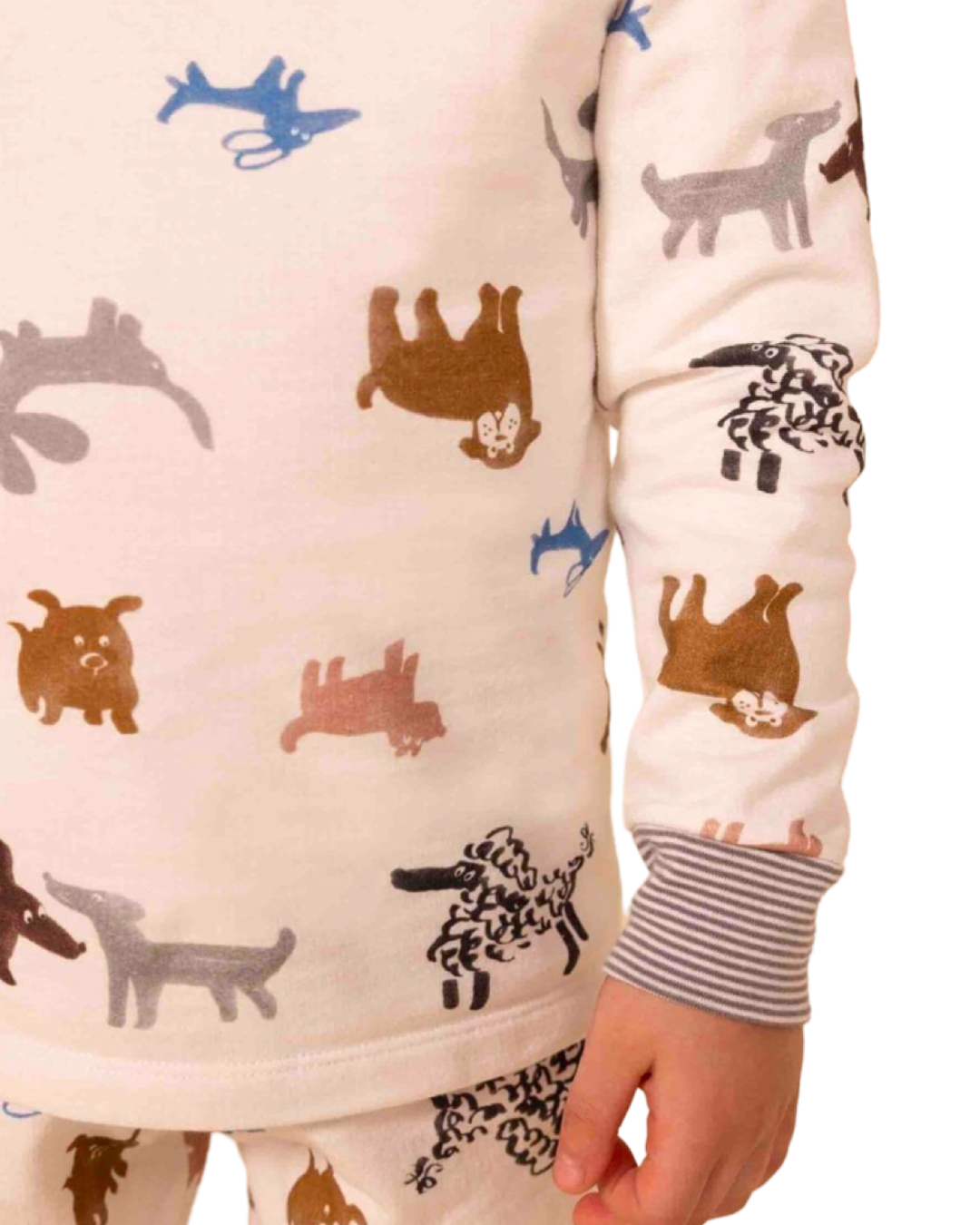 Kinderpyjama zum Verkleiden aus Molton mit Hundemotiv
