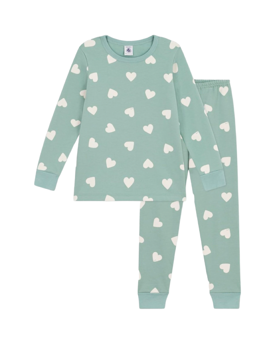 Kinder-Pyjama aus Nicki mit Herzmotiv
