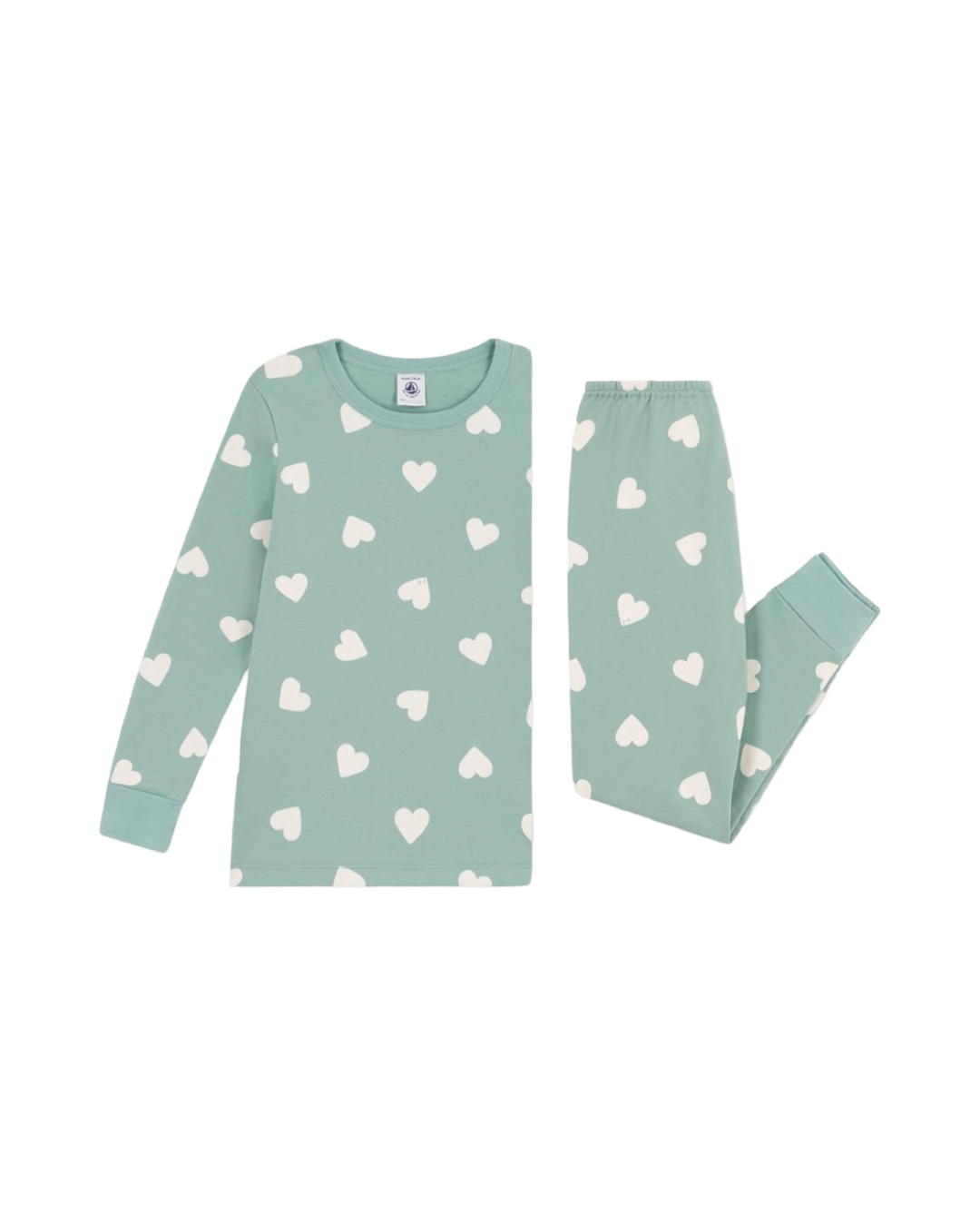 Kinder-Pyjama aus Nicki mit Herzmotiv
