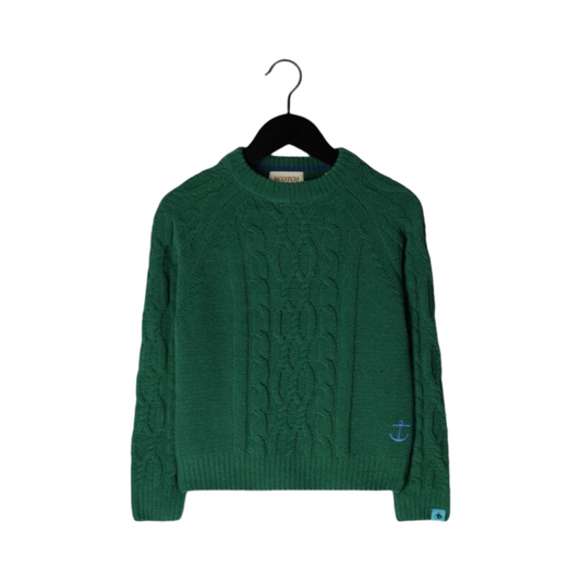 Grüner Scotch & Soda Pullover Chenille Cable Knit