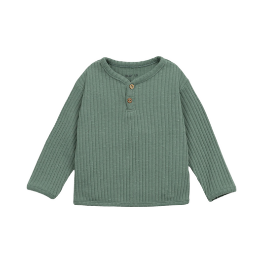 Geripptes Jersey-Strick Langarm T-shirt | Mother Lúcia